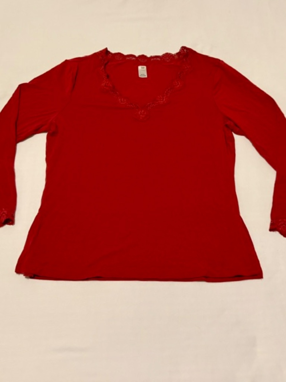 Gap Body Modal Ruby Red Long Sleeve Tee and Boyshorts Size XS - Picture 5 of 12